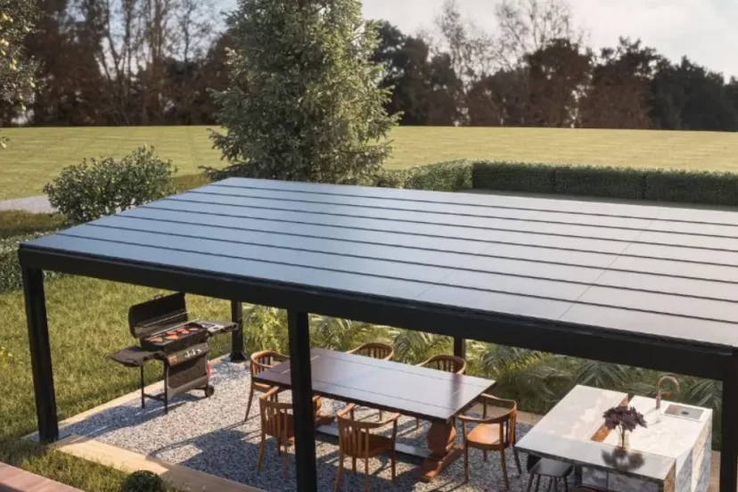 solar panel pergola